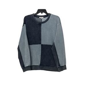 Z Supply Fair & Square Women’s Denim Crewneck Pullover Sweatshirt: Size M